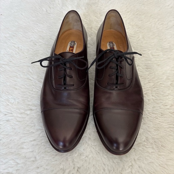 a. testoni Dark Brown Leather Men\'s Dress Shoes size 10 M main image 10